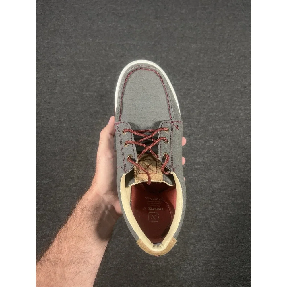 Twisted X Kicks Casual Moc Toe Shoes Womens Size 9M Gray Lace Up